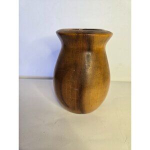 Vintage Myrtle Wood Vase Pencil holder Souvenir Woodworking Eco_Friendly